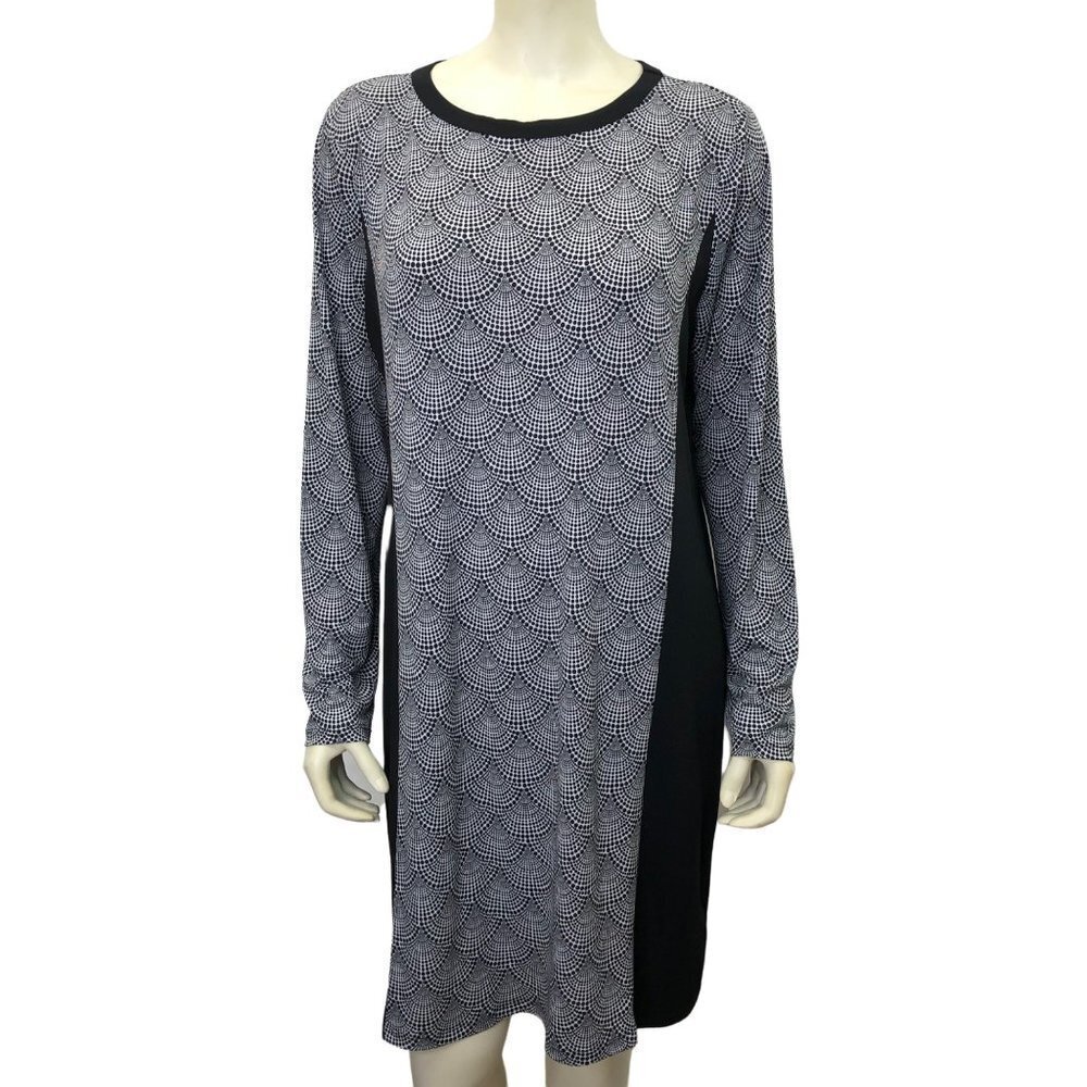 MICHAEL KORS LONG SLEEVE JERSEY SHIFT DRESS SZ LG